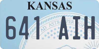 KS license plate 641AIH