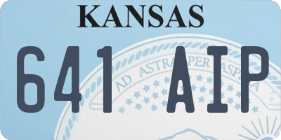 KS license plate 641AIP