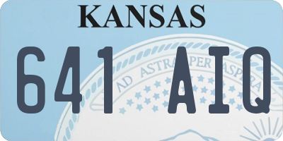 KS license plate 641AIQ