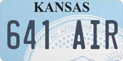 KS license plate 641AIR