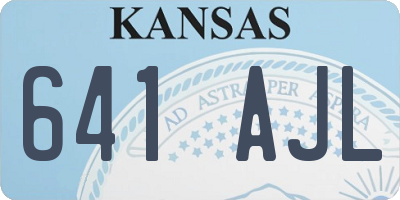KS license plate 641AJL