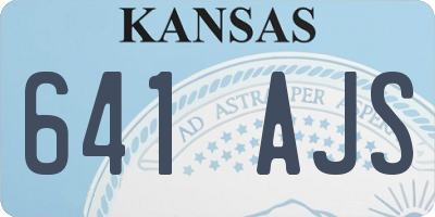 KS license plate 641AJS