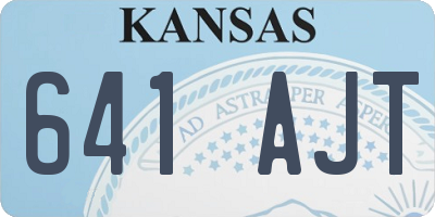 KS license plate 641AJT