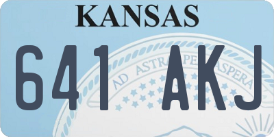 KS license plate 641AKJ