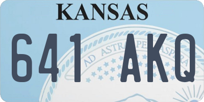 KS license plate 641AKQ