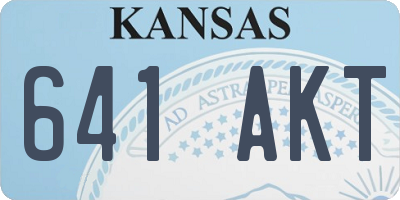 KS license plate 641AKT