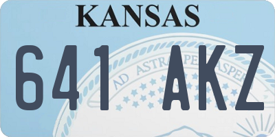 KS license plate 641AKZ