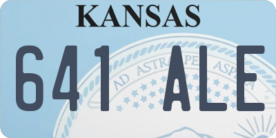 KS license plate 641ALE