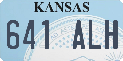 KS license plate 641ALH