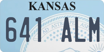 KS license plate 641ALM