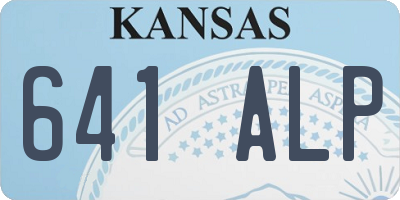 KS license plate 641ALP