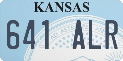 KS license plate 641ALR
