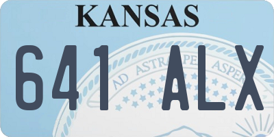 KS license plate 641ALX