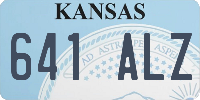 KS license plate 641ALZ