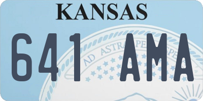 KS license plate 641AMA
