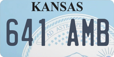 KS license plate 641AMB