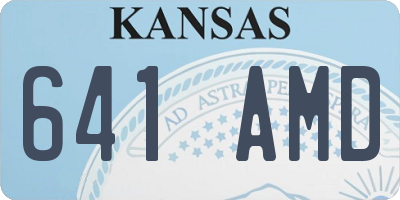 KS license plate 641AMD