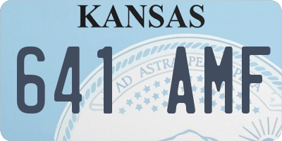 KS license plate 641AMF