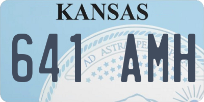 KS license plate 641AMH