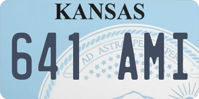 KS license plate 641AMI