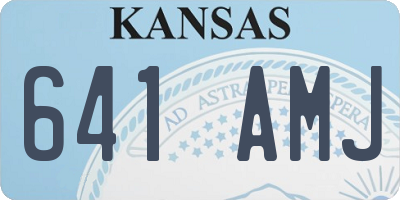 KS license plate 641AMJ