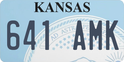 KS license plate 641AMK