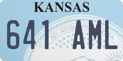 KS license plate 641AML