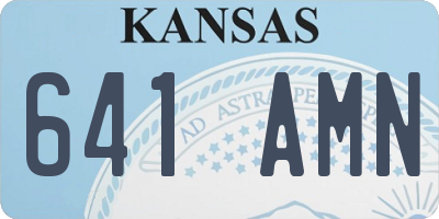 KS license plate 641AMN