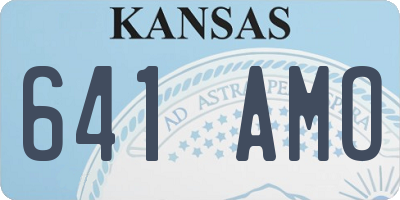 KS license plate 641AMO