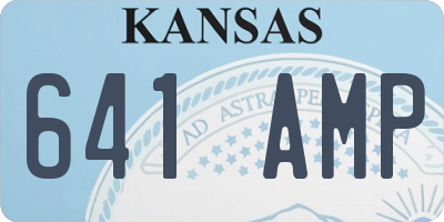 KS license plate 641AMP
