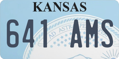 KS license plate 641AMS