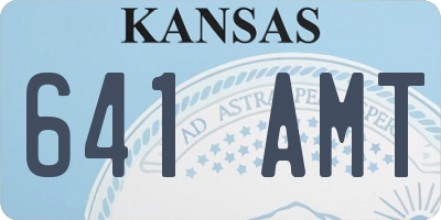 KS license plate 641AMT