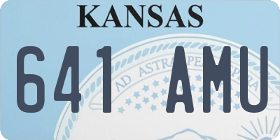 KS license plate 641AMU