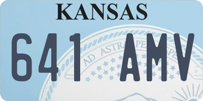 KS license plate 641AMV