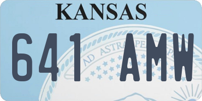 KS license plate 641AMW