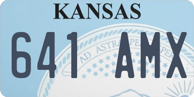 KS license plate 641AMX