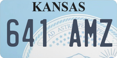 KS license plate 641AMZ