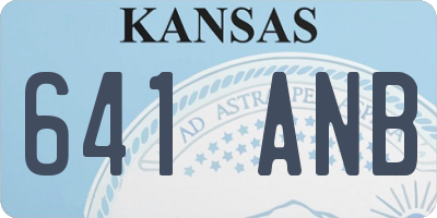 KS license plate 641ANB
