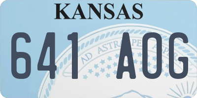 KS license plate 641AOG
