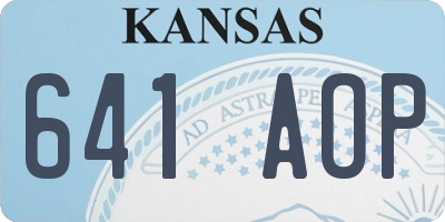 KS license plate 641AOP