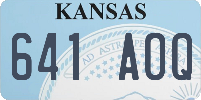 KS license plate 641AOQ