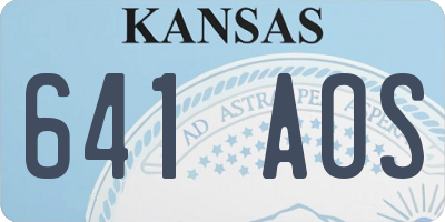 KS license plate 641AOS
