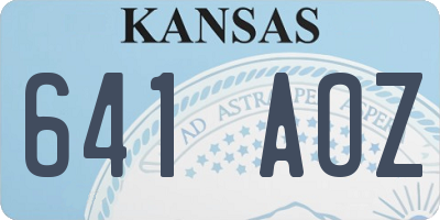 KS license plate 641AOZ