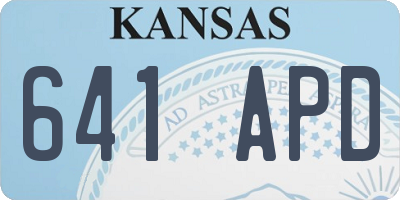 KS license plate 641APD