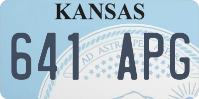 KS license plate 641APG