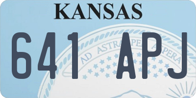 KS license plate 641APJ