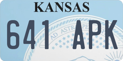 KS license plate 641APK