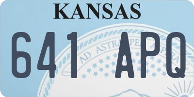 KS license plate 641APQ