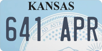 KS license plate 641APR