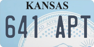 KS license plate 641APT